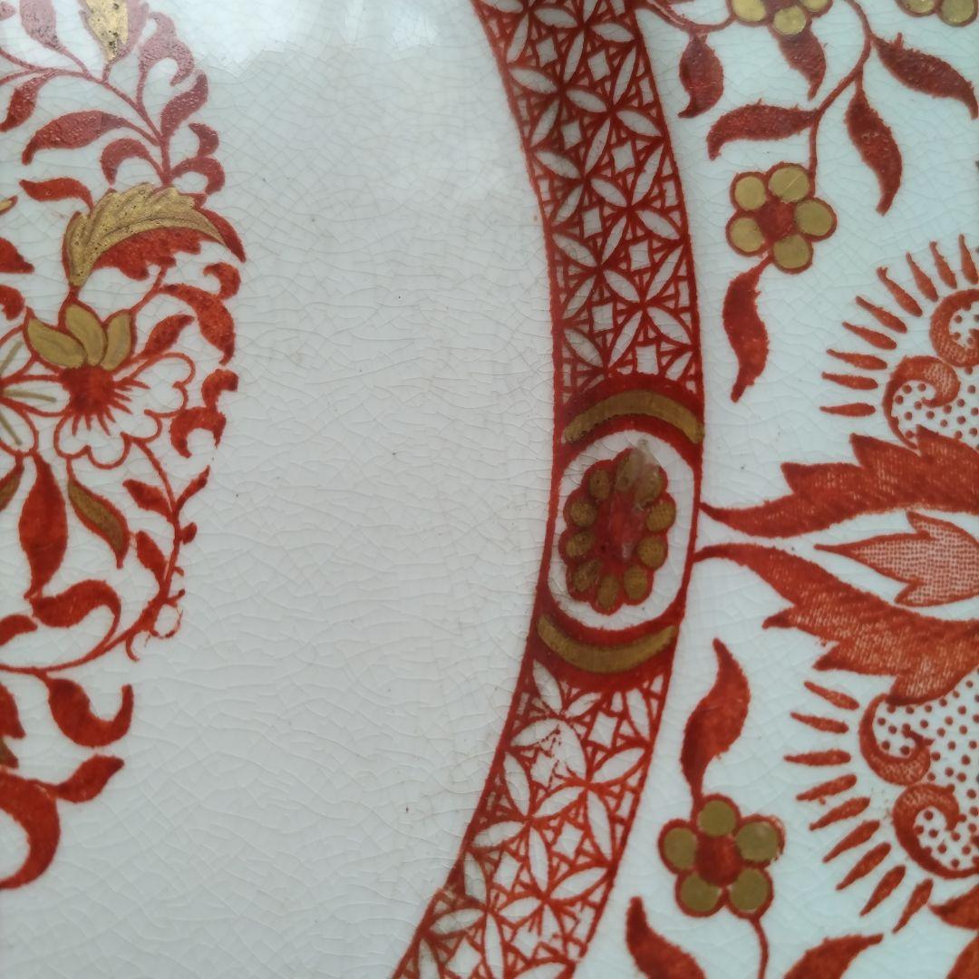 1860年代〜　オールドミントン　デンマーク　オクトゴナル　ディナー皿　※補修有