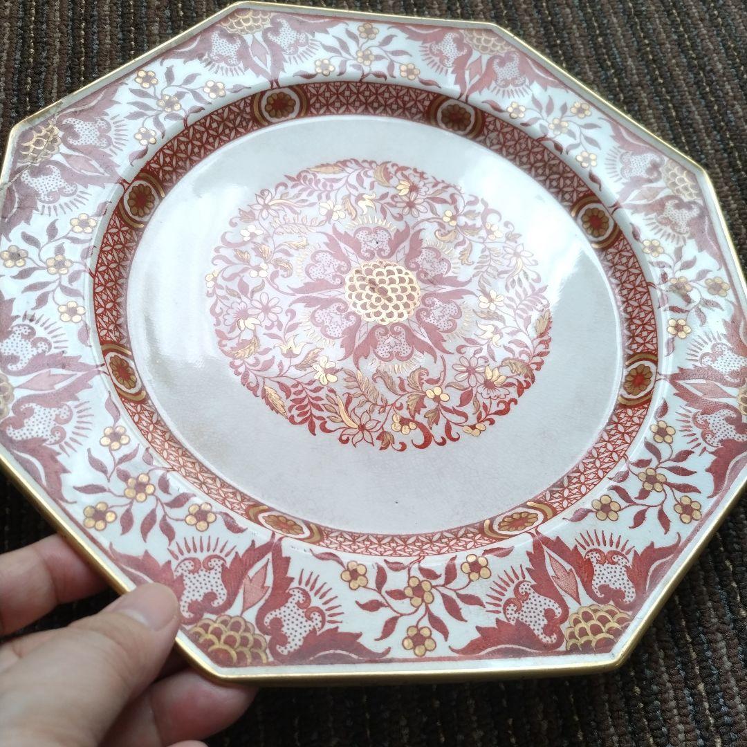 1860年代〜　オールドミントン　デンマーク　オクトゴナル　ディナー皿　※補修有