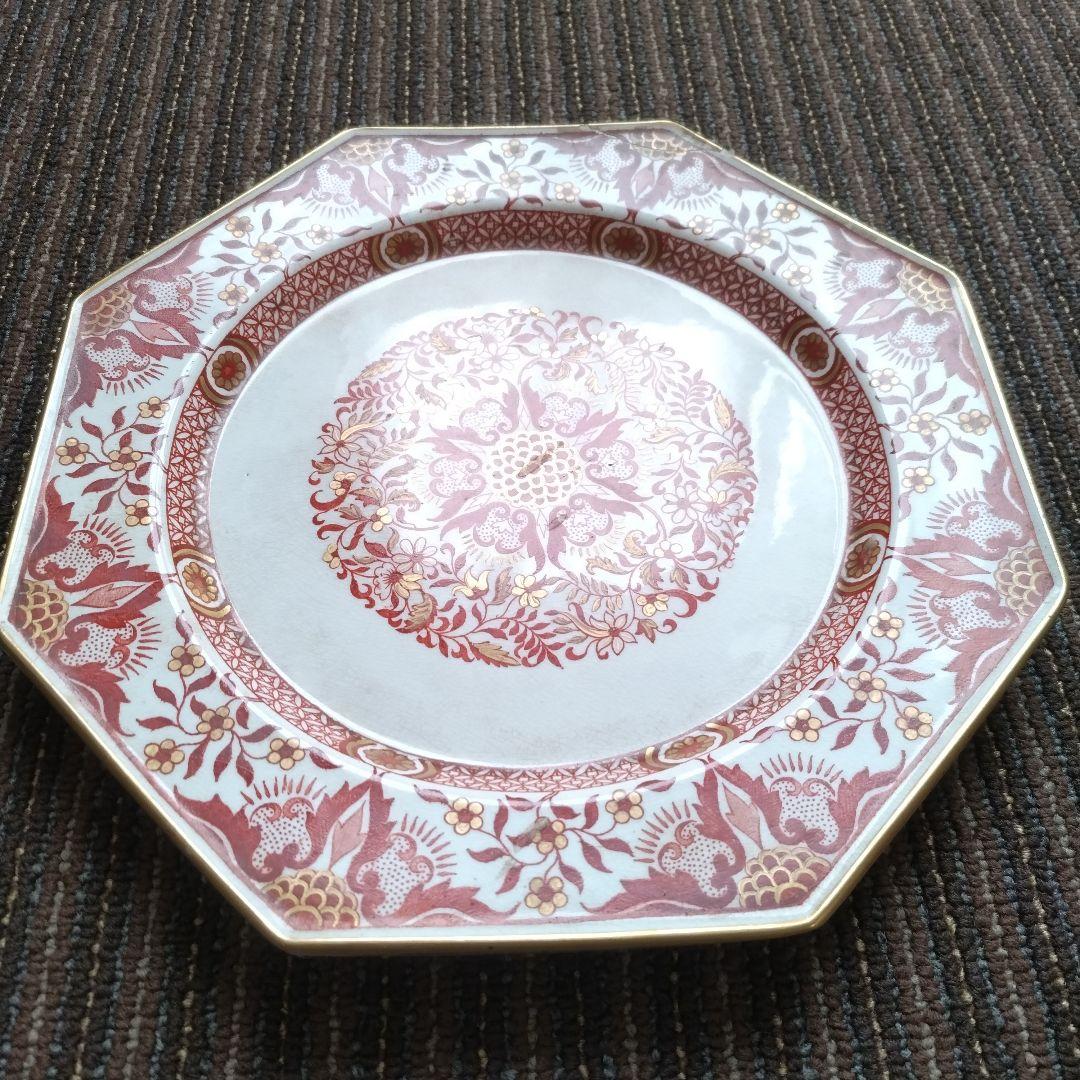 1860年代〜　オールドミントン　デンマーク　オクトゴナル　ディナー皿　※補修有