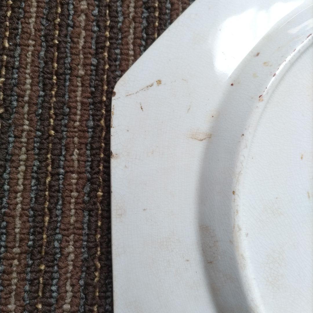 1860年代〜　オールドミントン　デンマーク　オクトゴナル　ディナー皿　※補修有