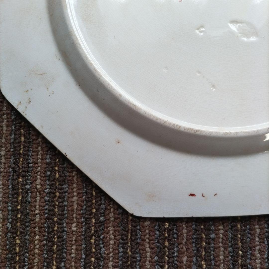 1860年代〜　オールドミントン　デンマーク　オクトゴナル　ディナー皿　※補修有