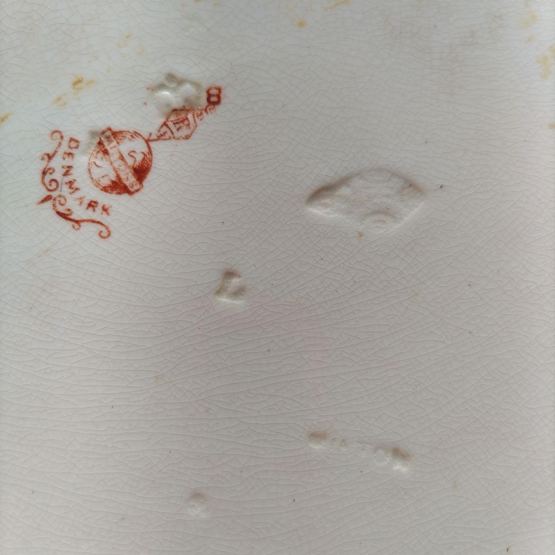 1860年代〜　オールドミントン　デンマーク　オクトゴナル　ディナー皿　※補修有