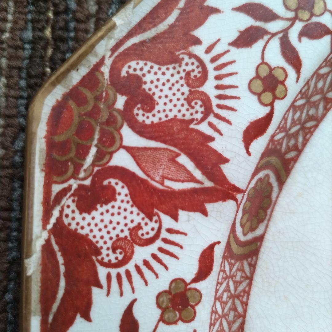 1860年代〜　オールドミントン　デンマーク　オクトゴナル　ディナー皿　※補修有