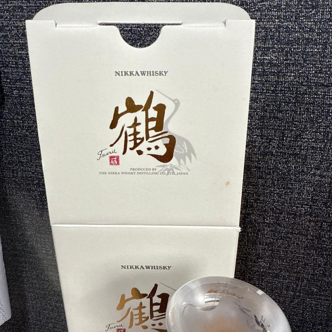 ニッカウヰスキー鶴　2本セット 箱多少汚れあり ピァアモルト　レッドをお付けして