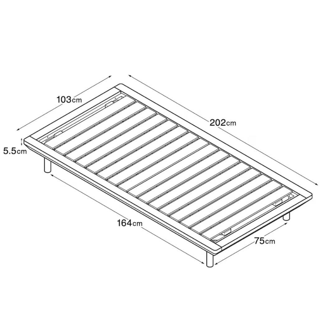 無印良品　木製ベッドフレーム　シングルサイズ　20cm脚付き