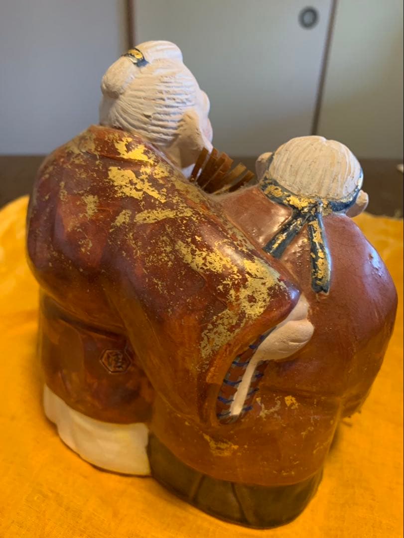 清水焼き　置物　高砂人形　清水六兵衛