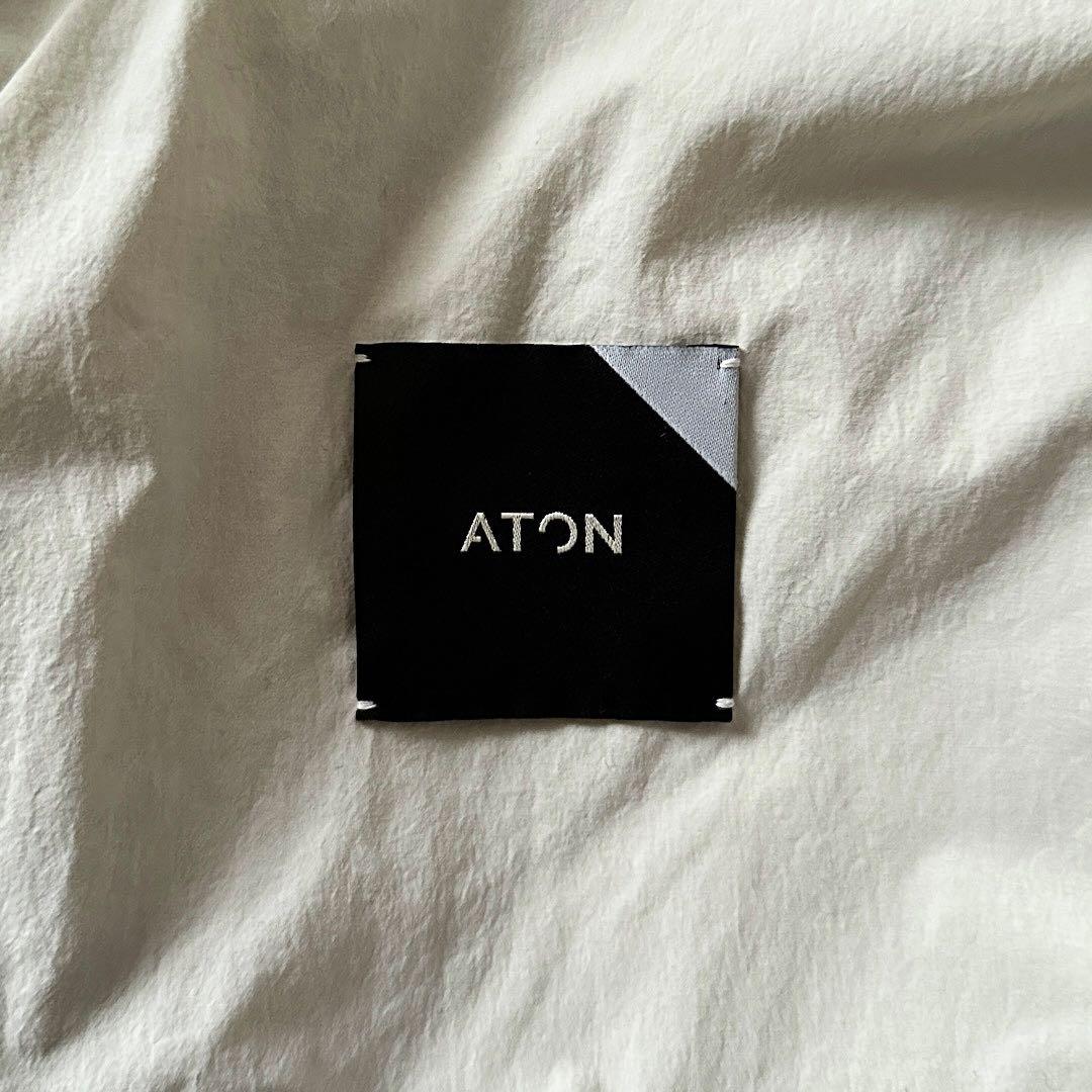 ATON × H BEAUTY&YOUTH モヘア ファー モッズコート グレー