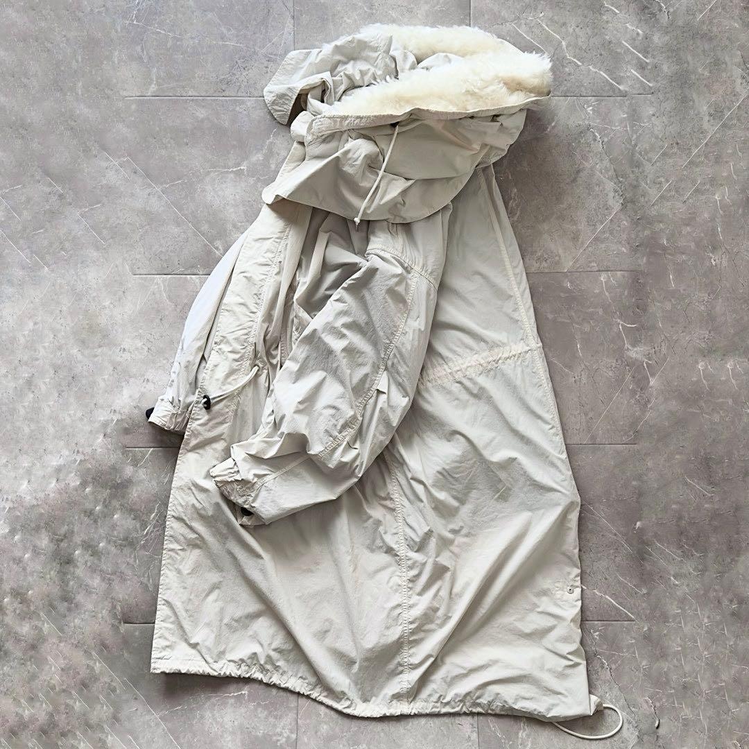 ATON × H BEAUTY&YOUTH モヘア ファー モッズコート グレー