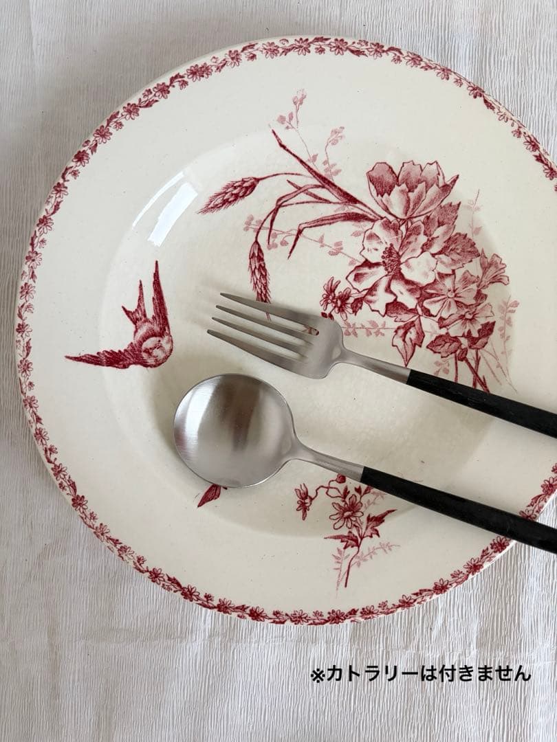 HB&C francais 小鳥 深皿 アンティーク