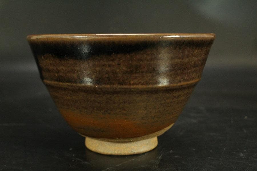 茶道具 膳所焼 茶碗 美品(ZE426)
