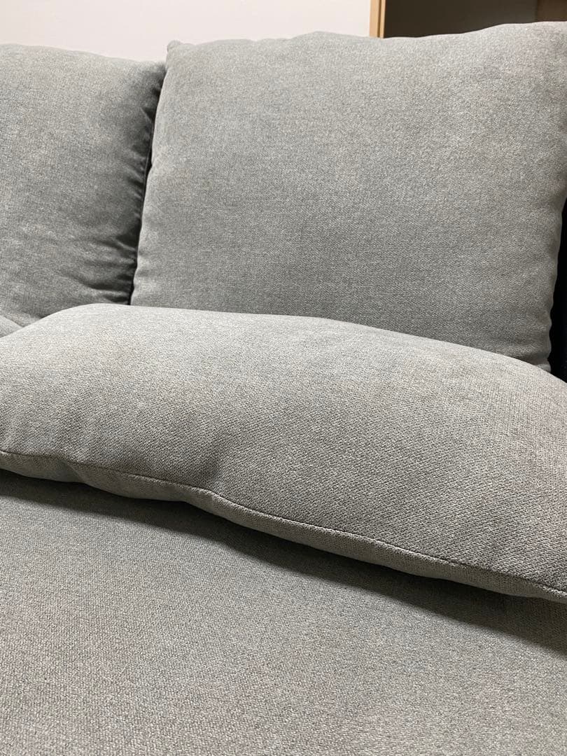 ニトリ　2人用布張りソファ (ポーション2KD GY)