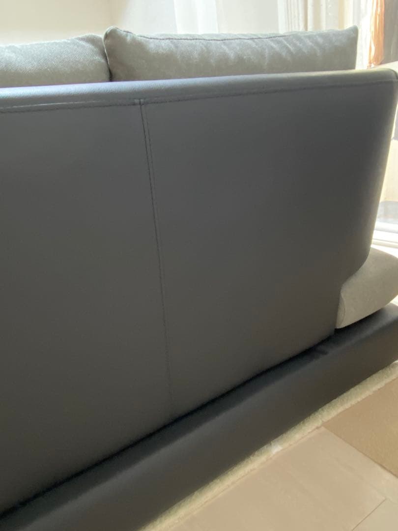 ニトリ　2人用布張りソファ (ポーション2KD GY)