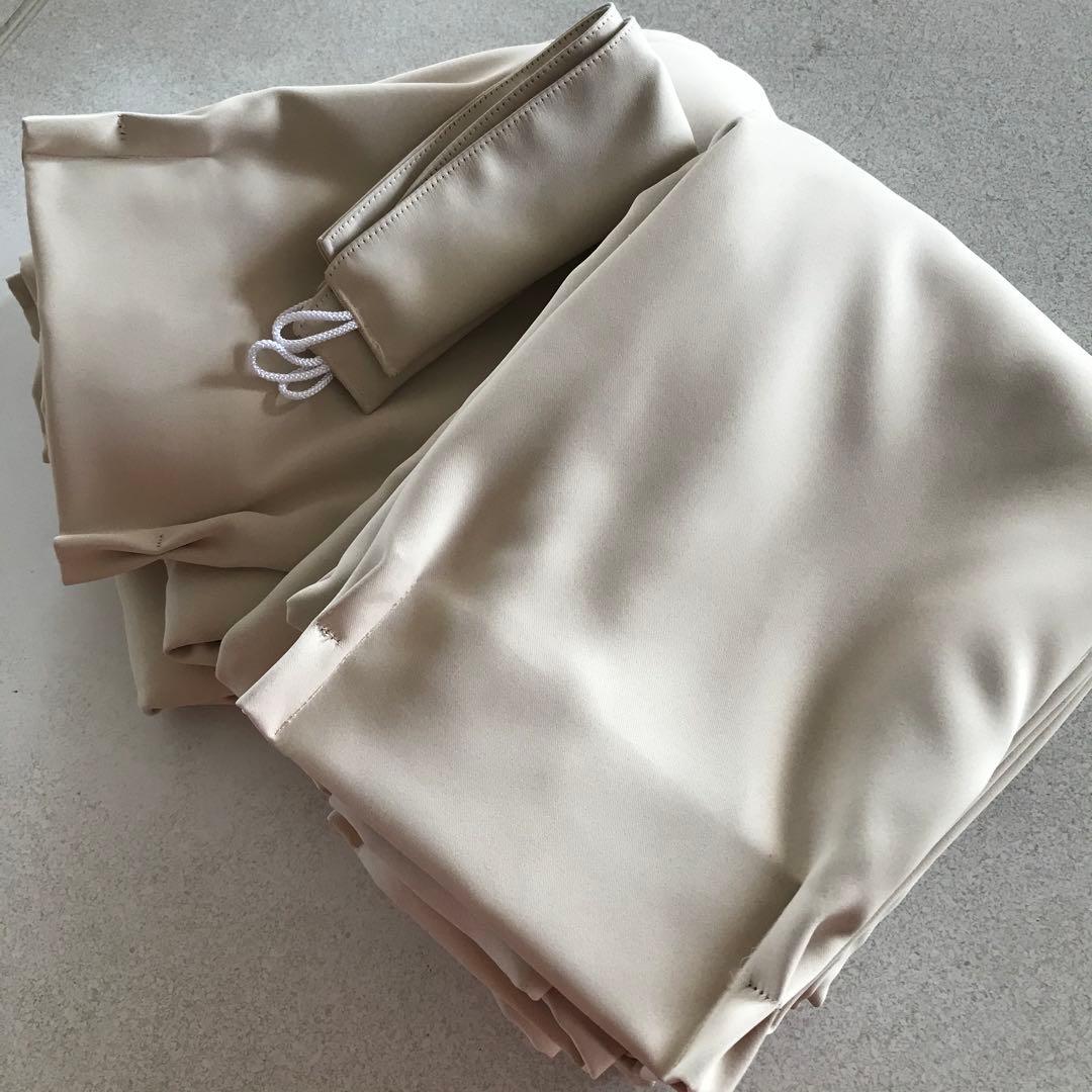 防炎　1級遮光カーテン　幅150cm×丈240cm2枚　アイボリー