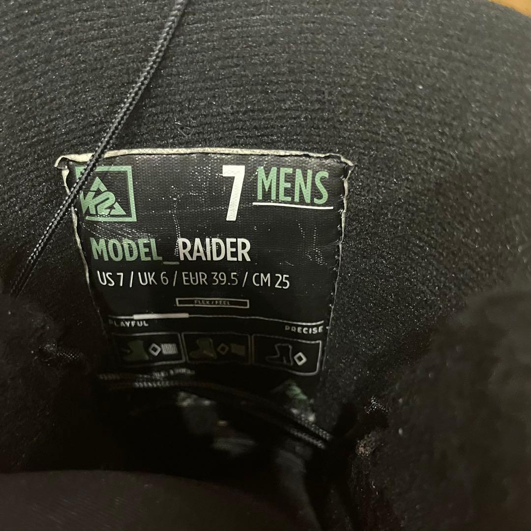 K2 ケーツー RAIDER レイダー BOA 25cm スノーボード ブーツ