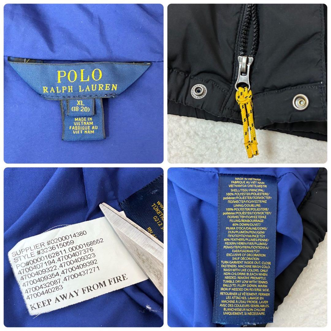 ポロラルフローレン　ダウンジャケット　ブラック　ポニーロゴ　メンズMサイズ相当