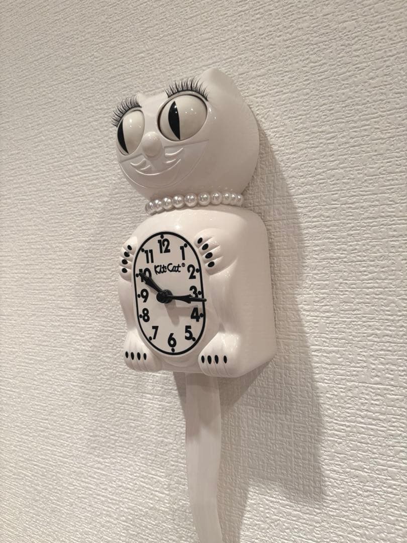 レディキットキャットクロック WH