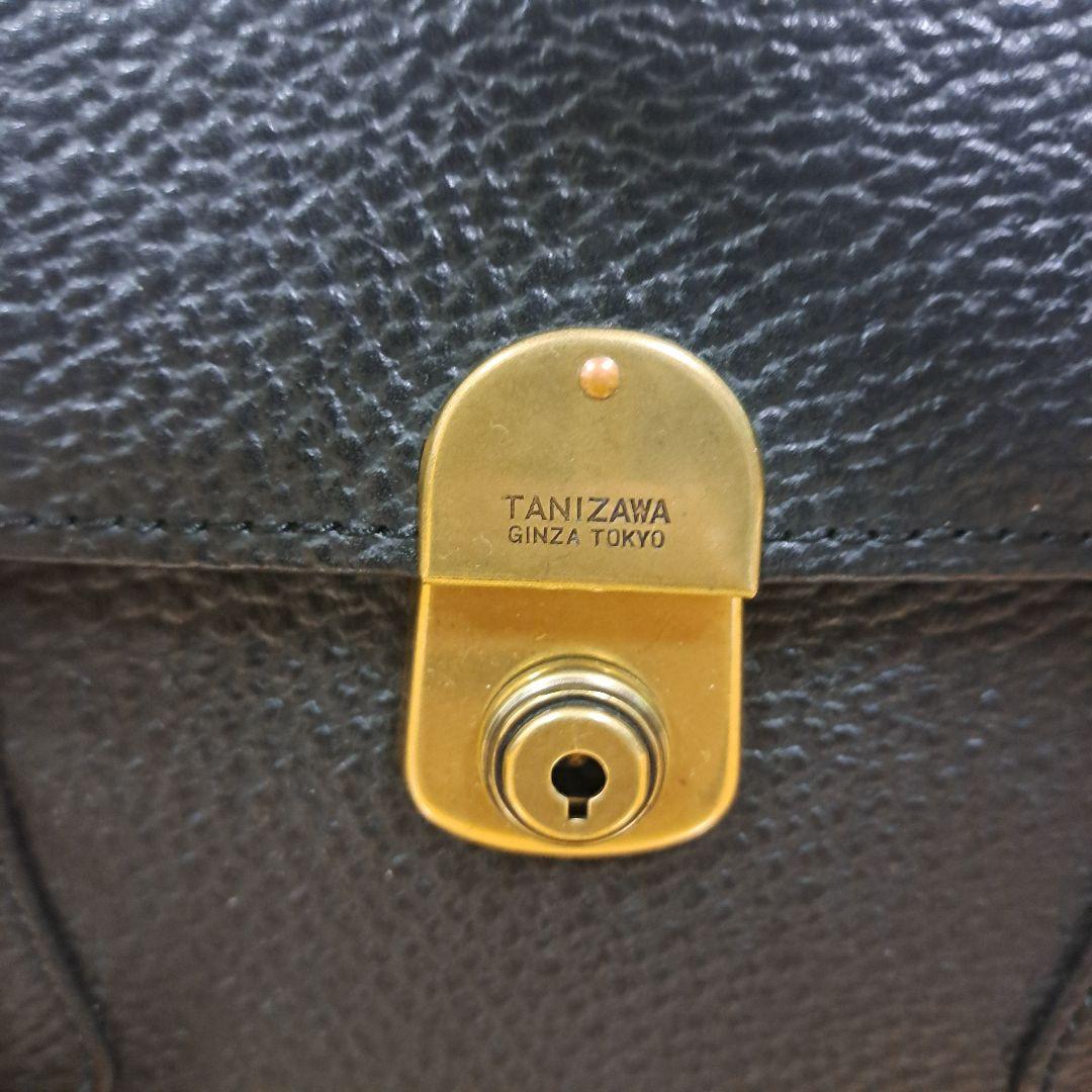 銀座タニザワ レザー バッグ 革鞄 ブル ・二本手フラップ ブリーフケース