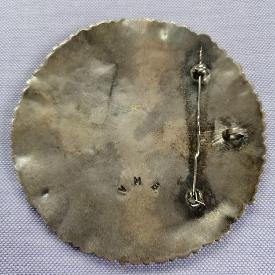 VMB ヴィンテージ ターコイズ&シルバー ピンブローチA