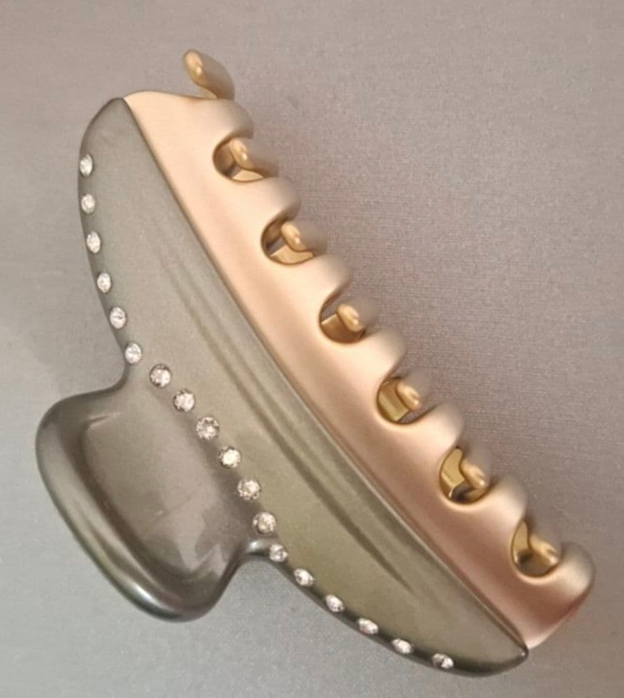 【美品】アレクサンドルドゥパリ M ヘアクリップ　人気のグレーカーキ 完売品