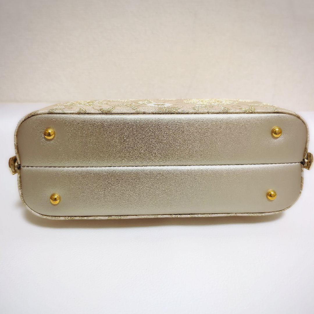 専用✨美品✨和装バッグ草履　セット　フォーマル　帯地　唐草　ゴールド　金