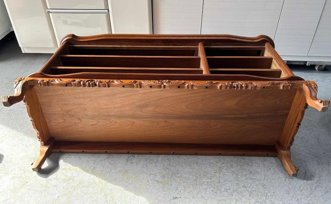 渡辺家具 最高級 天然木 ローチェスト、約80kg 幅144cm Used/美品