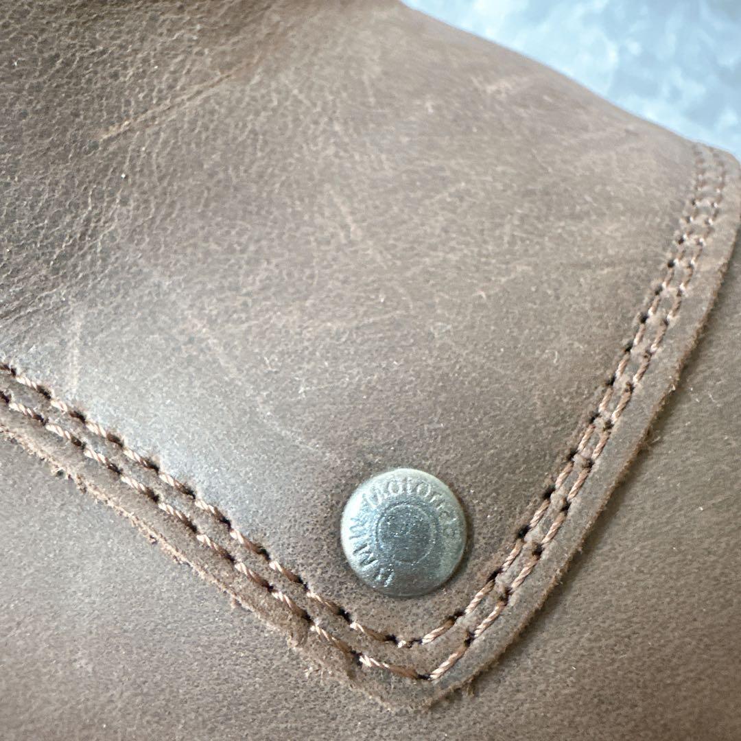  Motorrad ブラウン レザー ライティングブーツ バイクブーツ