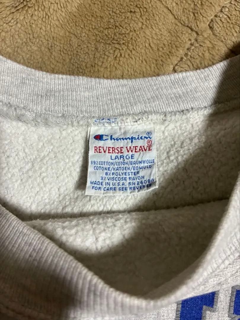レア 90s USA製　チャンピオン　リバースウィーブ　３段　グレー 短丈