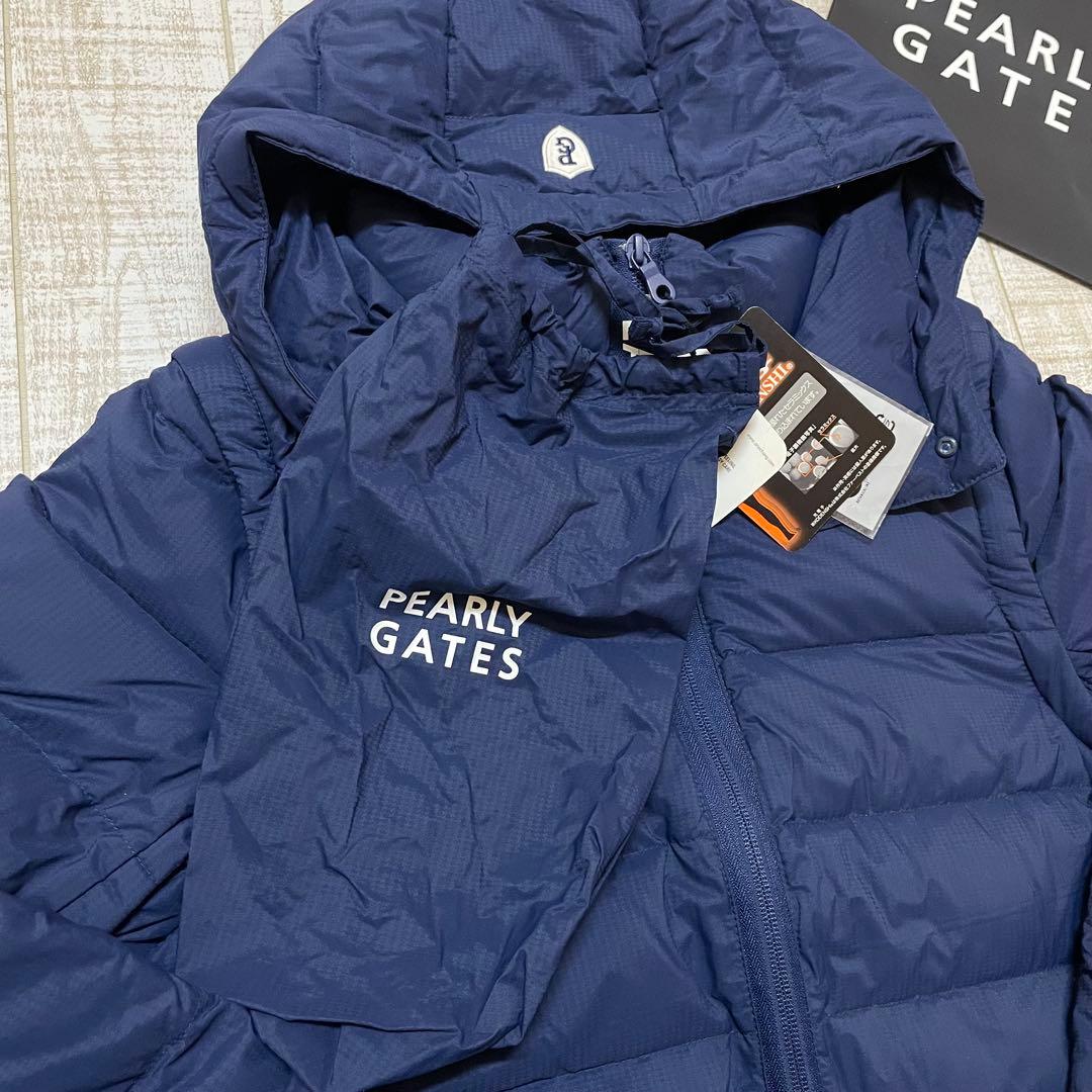 新品 パーリーゲイツ ダウンジャケット 高級 ネイビー Mサイズ（4）