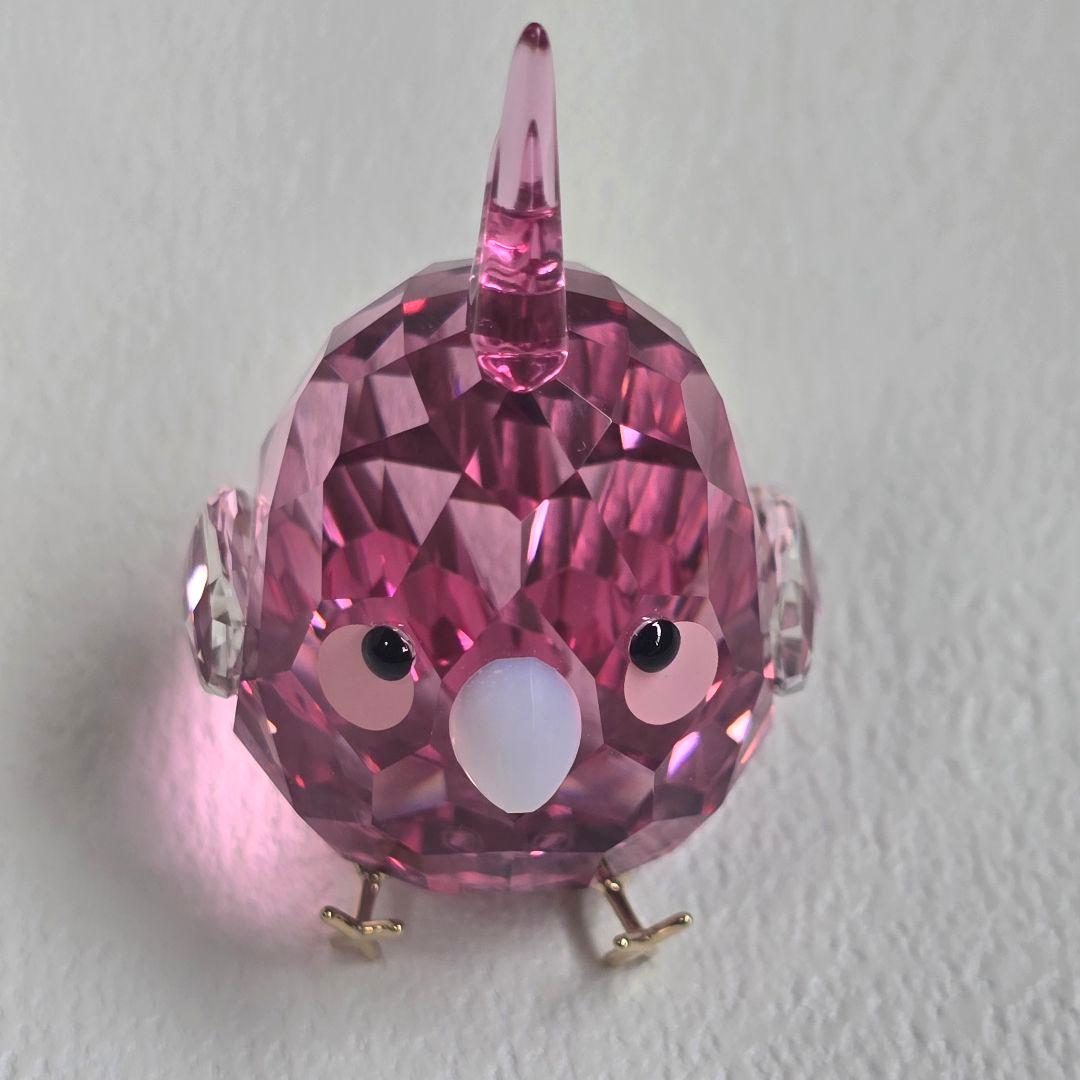 【人気✨】SWAROVSKI　スワロフスキー　ピンク　オカメインコ