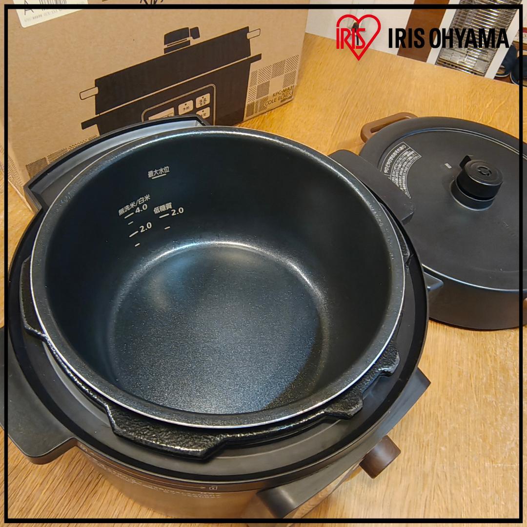 アイリスオーヤマ 電気圧力鍋 KPC-MA3-B　3L 液晶タイプ 黒