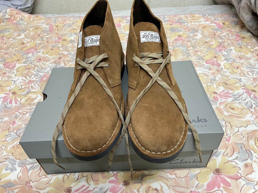Clarks スエード ブラウン デザートブーツ