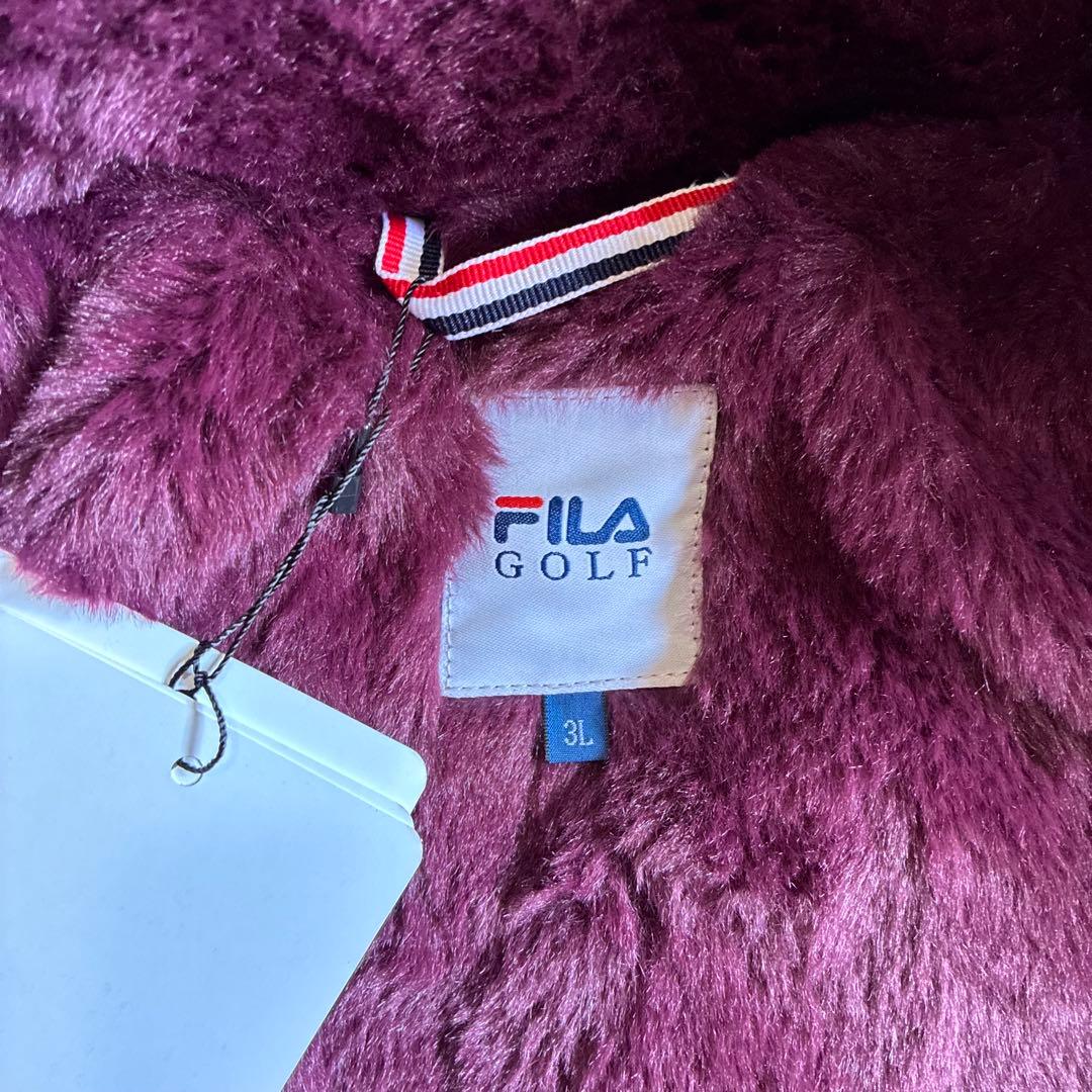 【未使用品タグ付】FILA GOLF ダウン80% フェイクファー 3Lサイズ
