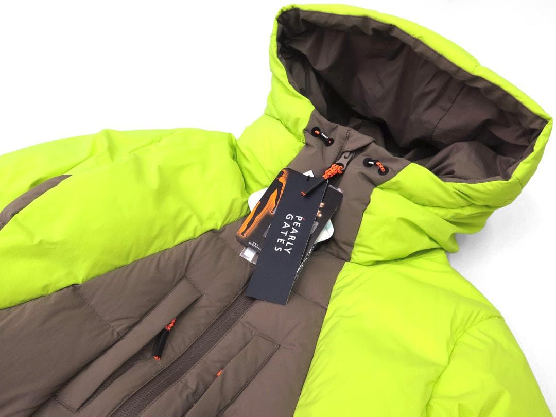 新品● パーリーゲイツ ●ナイロンストレッチポプリン フーディダウンブルゾン　S