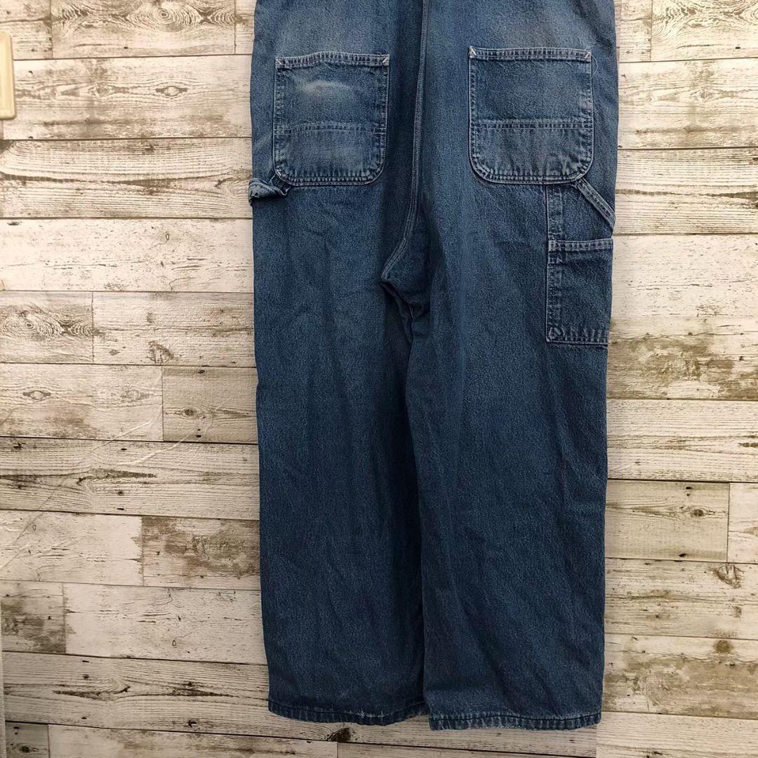 【k8912】USA古着カーハートデニムオーバーオールサロペットグランジフェード