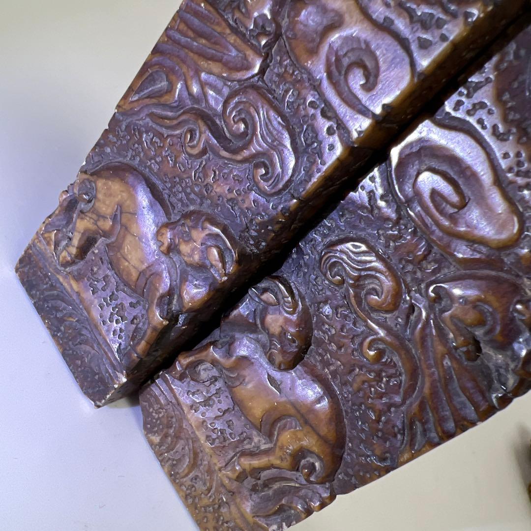 中国古玩　寿山石印材　1346g 高さ約6~13.5㎝　東Y8-0204☆2F