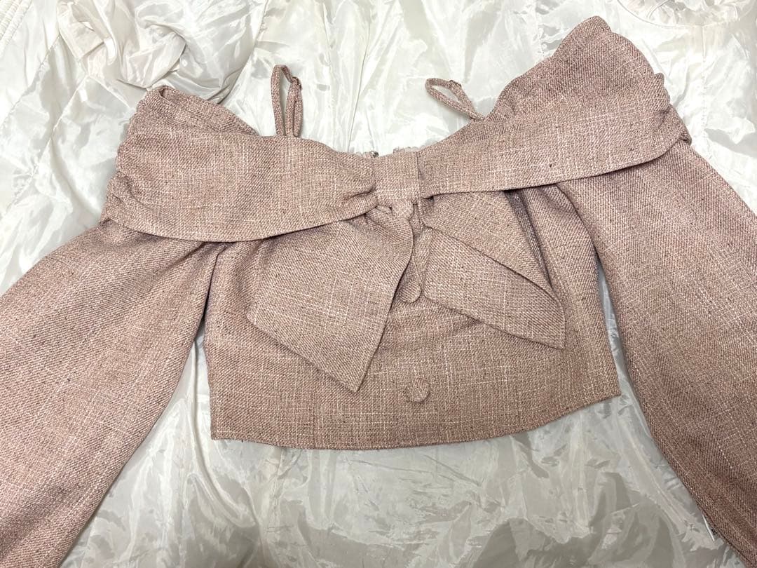 リップサービス LIP SERVICE オフショル リボン ピンク