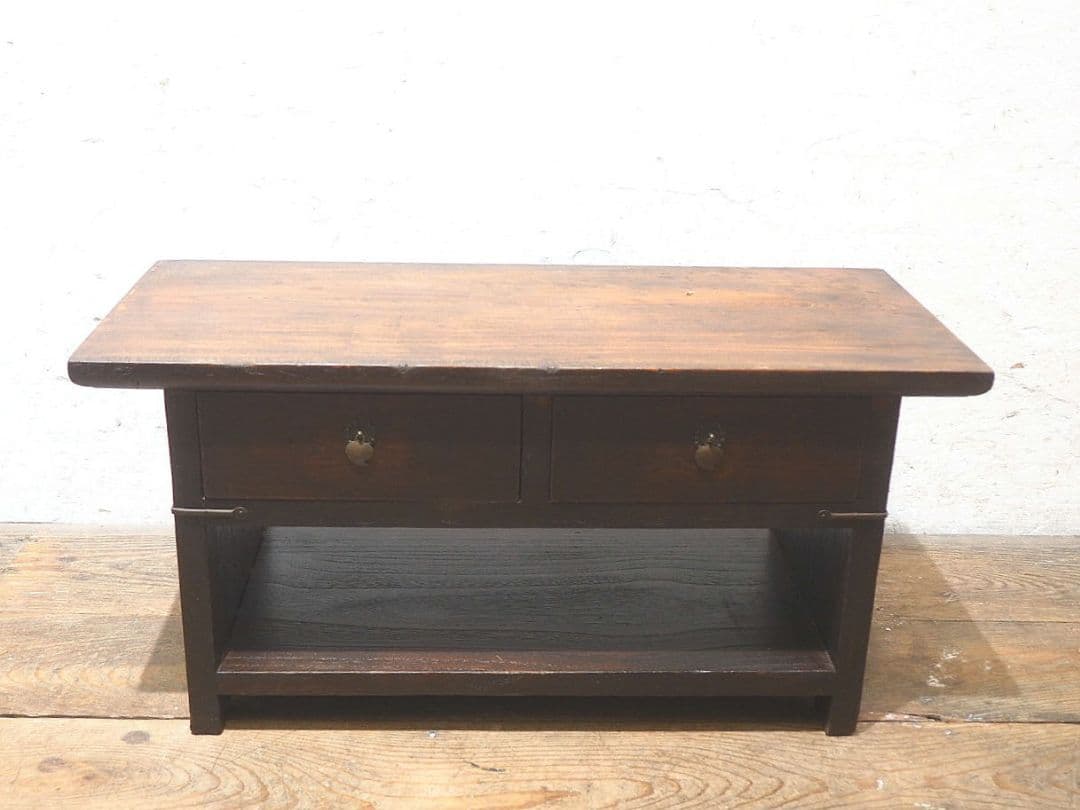 1314 ヴィンテージ センターテーブル　収納棚　レトロ　展示台　テレビ台　文机