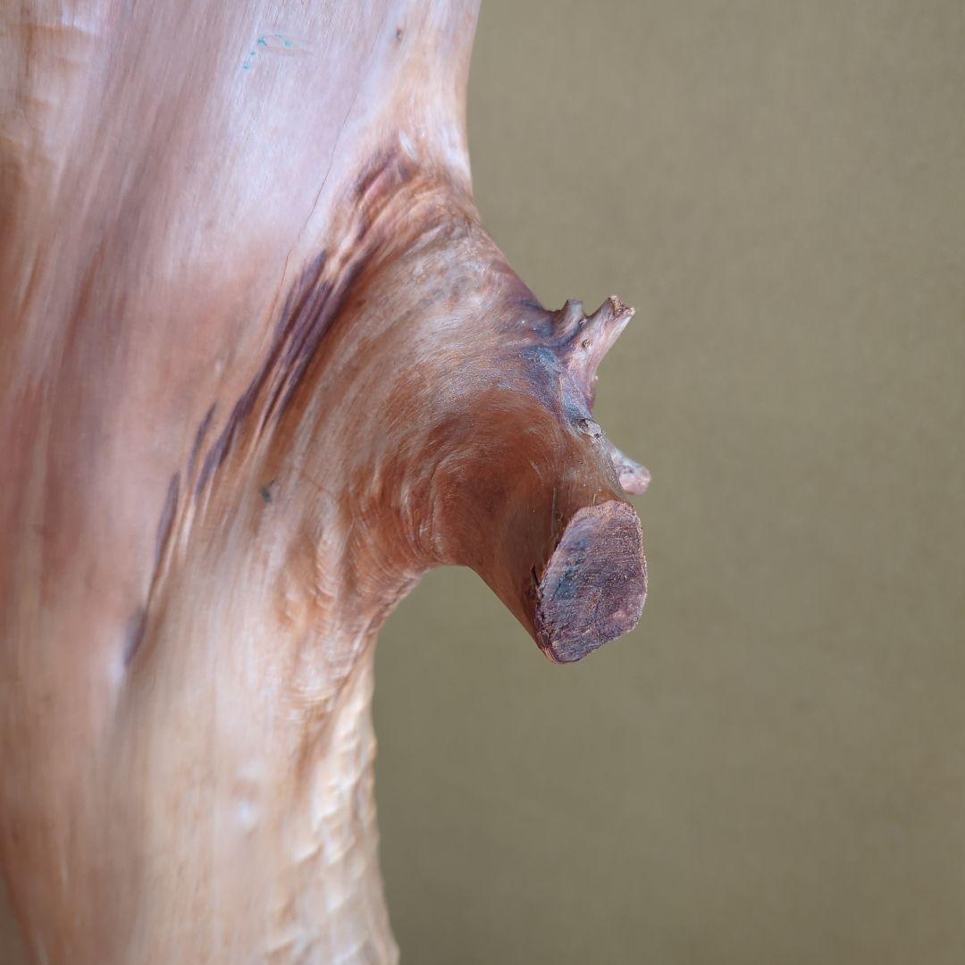 アンティーク 木 オブジェ　流木アート　置物　ひょうたん付