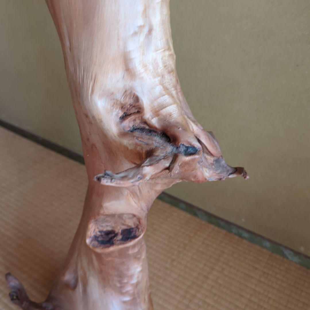 アンティーク 木 オブジェ　流木アート　置物　ひょうたん付