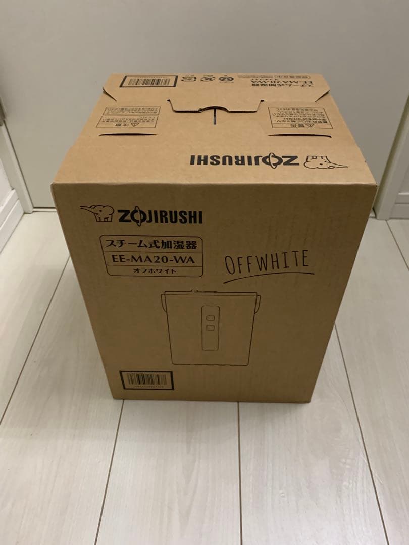 象印マホービン 加湿器 1.8L スチーム式 ホワイト EE-MA20-WA