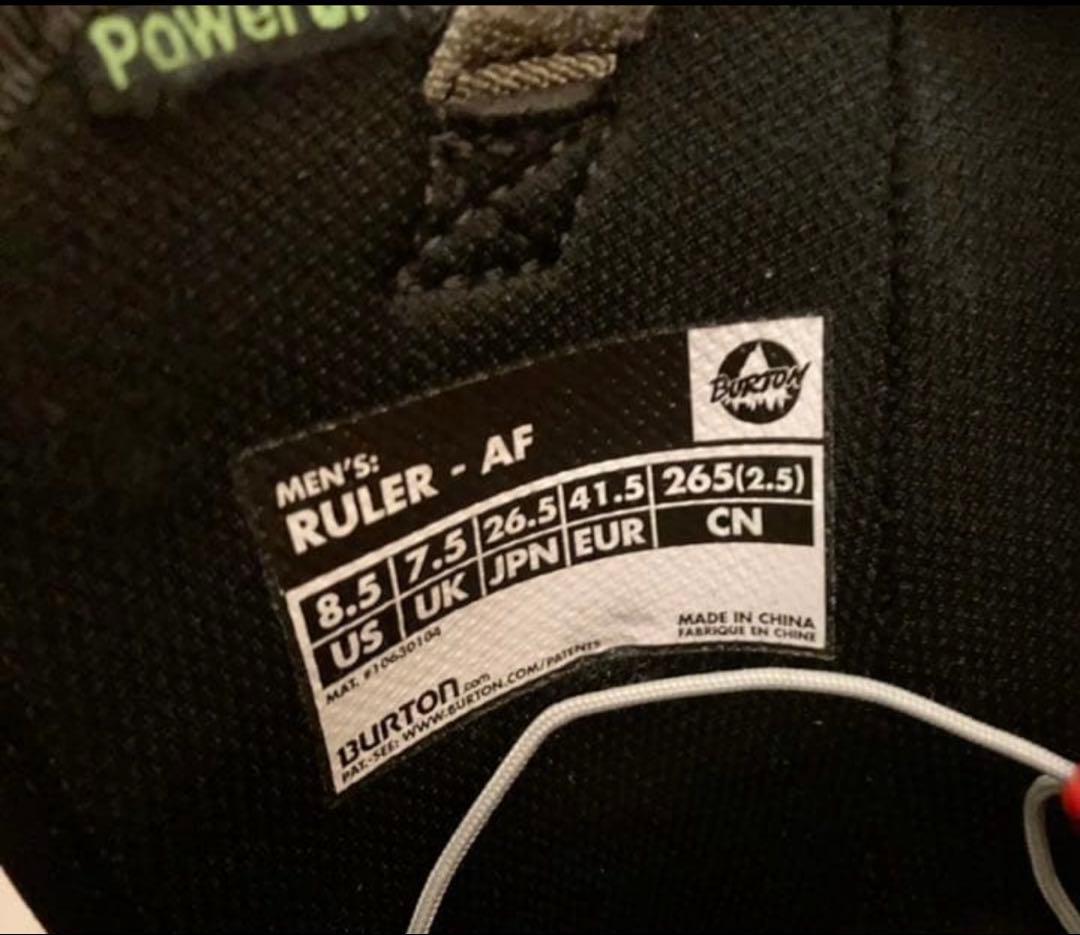 美品！ BURTON RULER バートン ルーラー　26.5cm