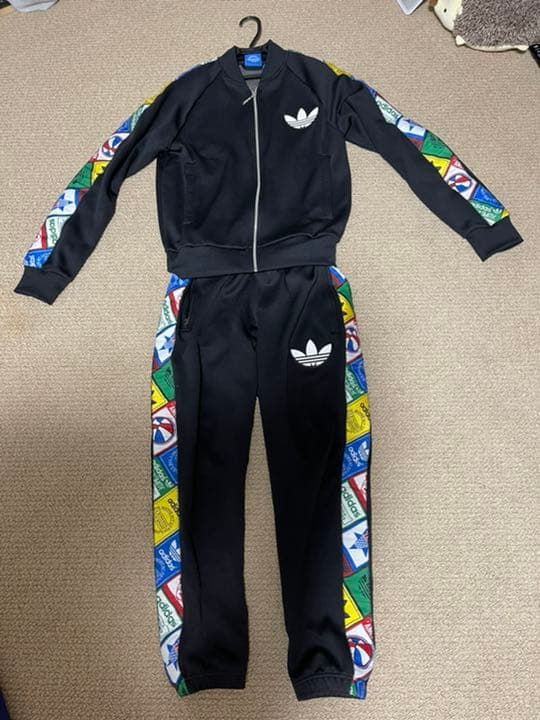 美品❗adidas originals テープラベル ジャージ上下❗Mサイズ❗