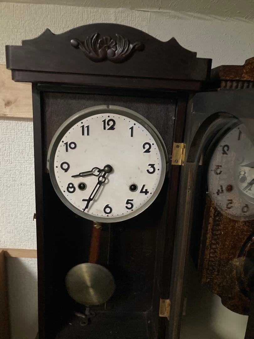 堀田時計 クラウンファン チンチャン打ち 数打ち式柱時計