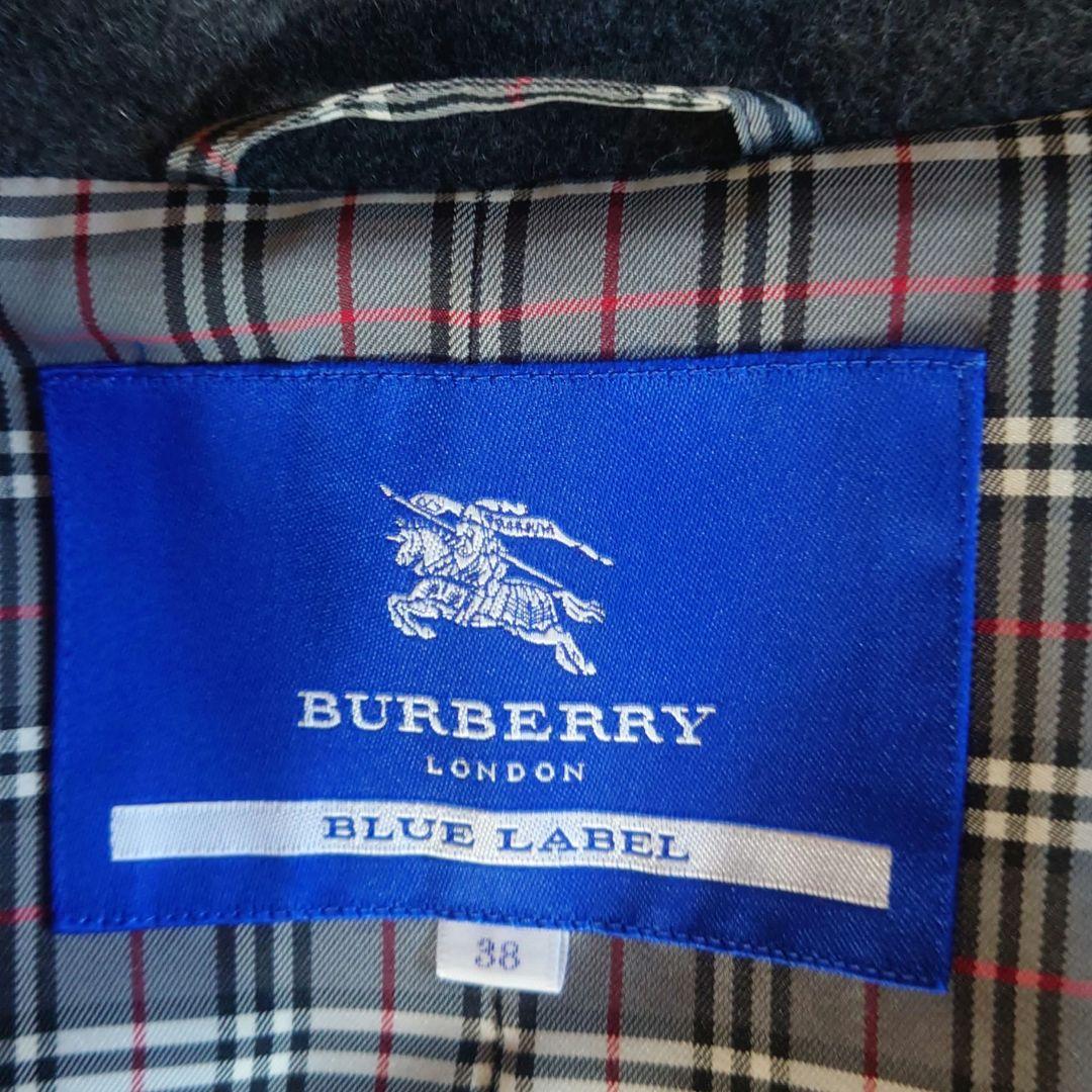 BURBERRY　BLUELABEL　ブルレ　裾　プリーツ　ウール　コート
