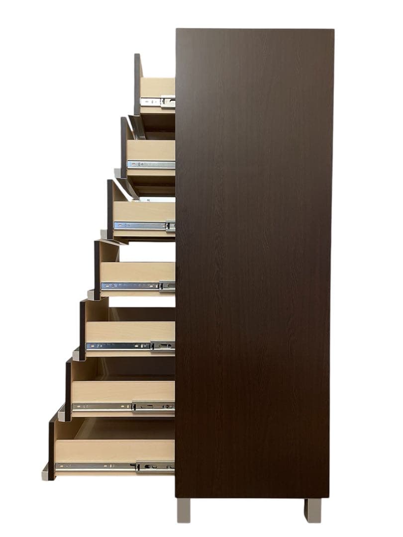 オークス CDラック キャビネット 木目調 7段 収納 飾り棚 約735枚収納