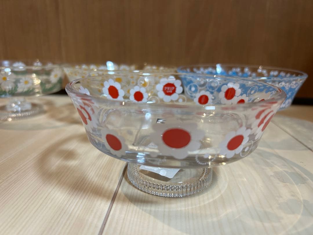 【新品】アデリアレトロ　脚付きデザート浅皿 5個セット