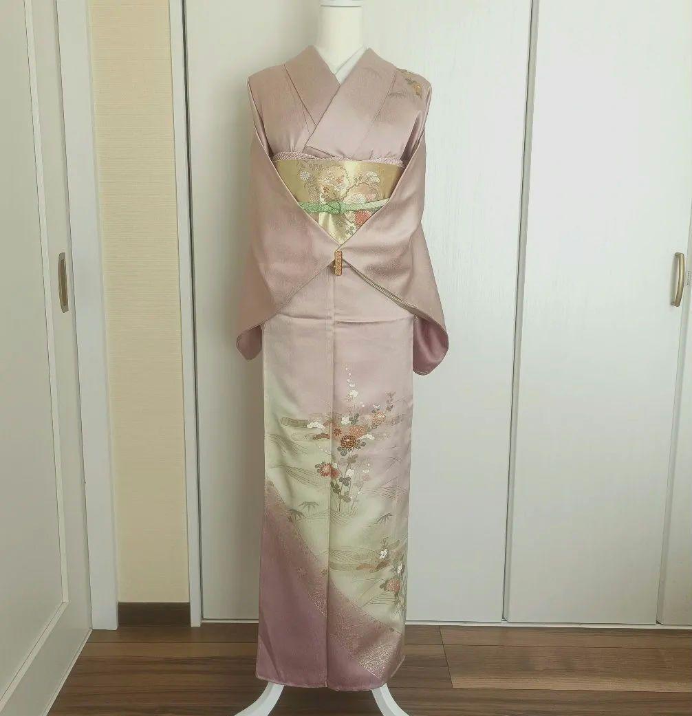 正絹訪問着（未使用）　フルセット4点　入学式　卒業式　宮参り　七五三