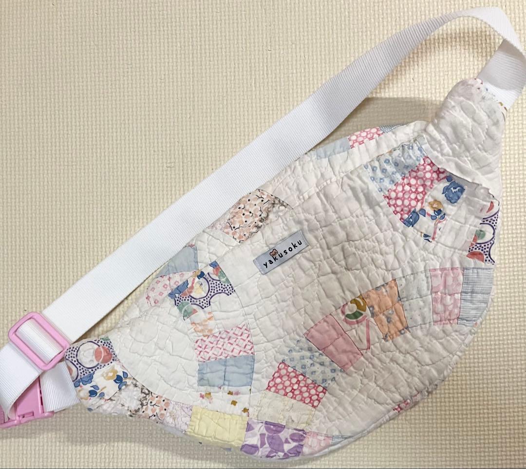Mii様売約済 アンティークキルト キルティング ウエストバッグ パッチワーク
