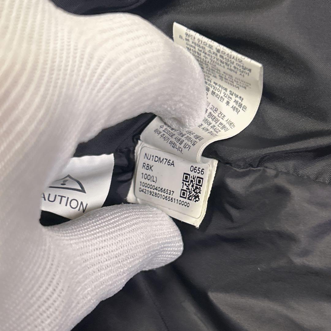 ザノースフェイス　ペイズリー　バンダナ　ヌプシ　黒　ダウン　メンズ　L B-74