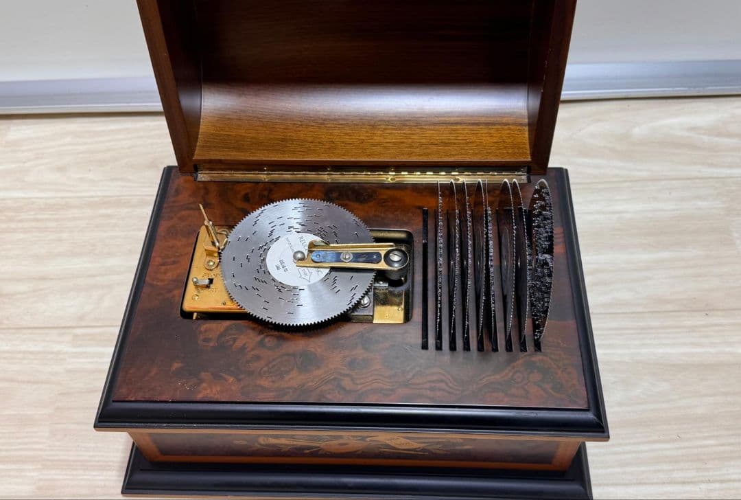 REUGE MUSIC オルゴール オルゴール ディスク9枚 ドーム型象嵌